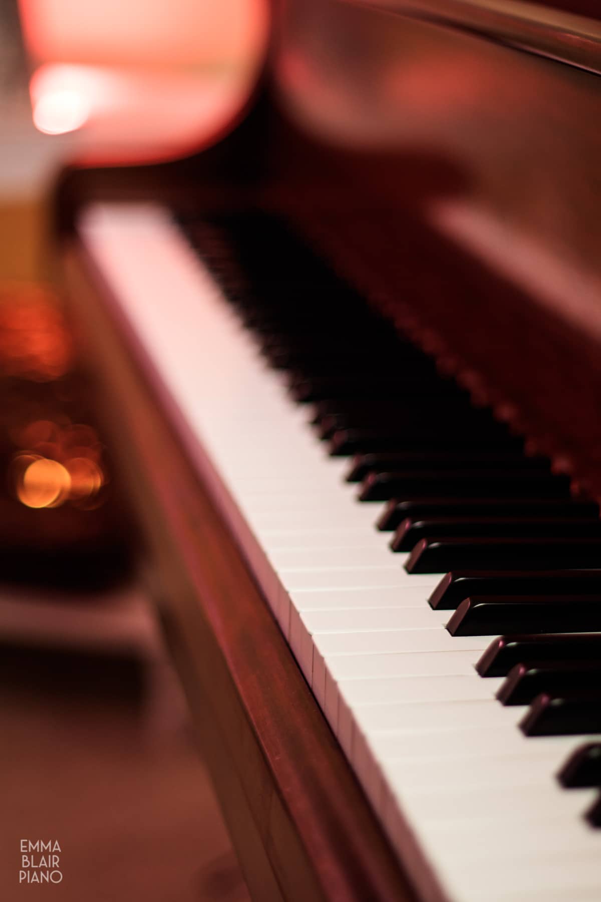 closeup of piano keys