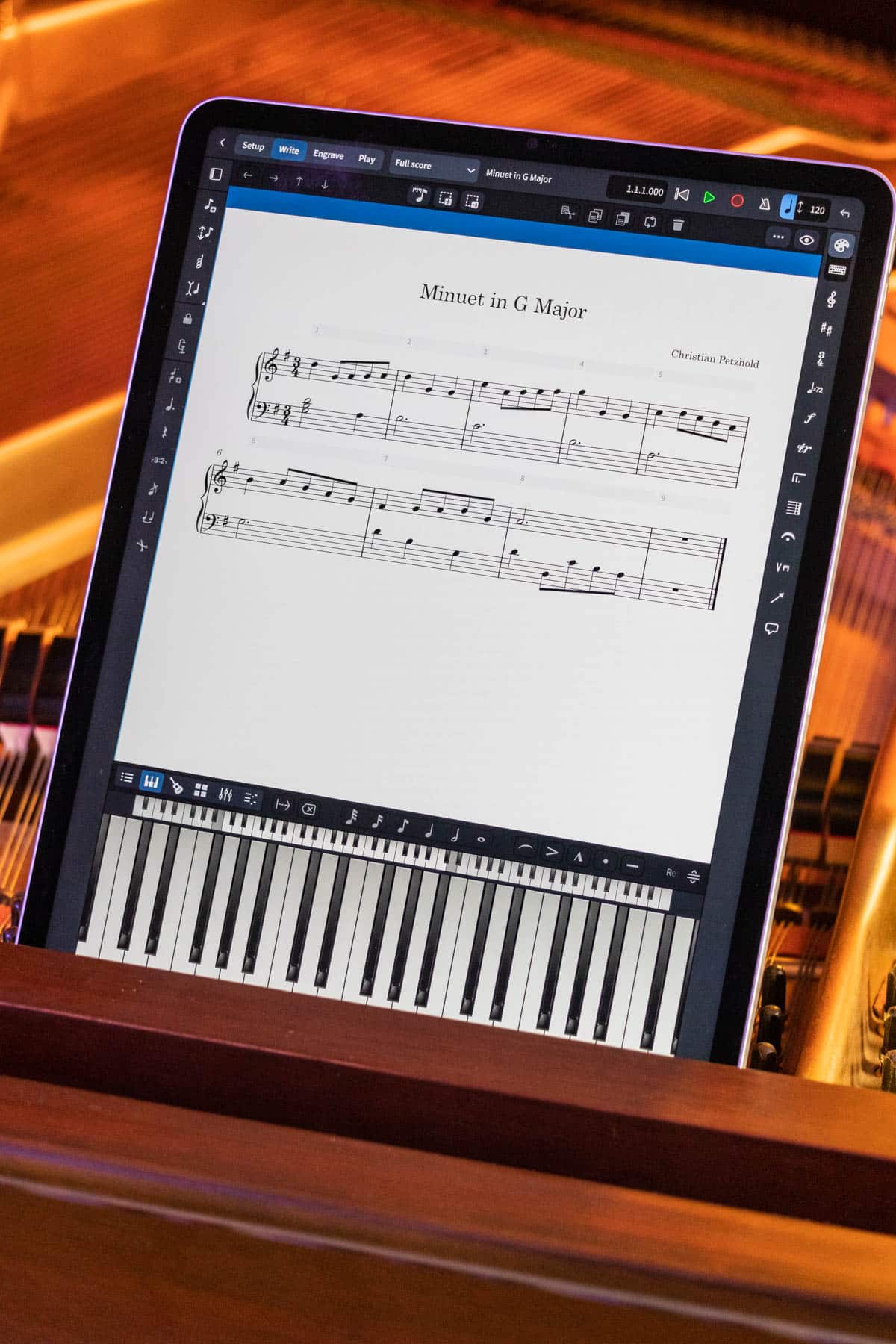 Dorico music notation software on iPad